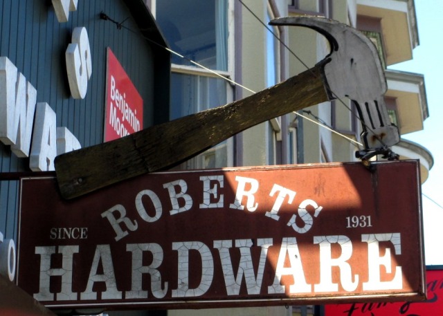 Loved this old hardware store sign.